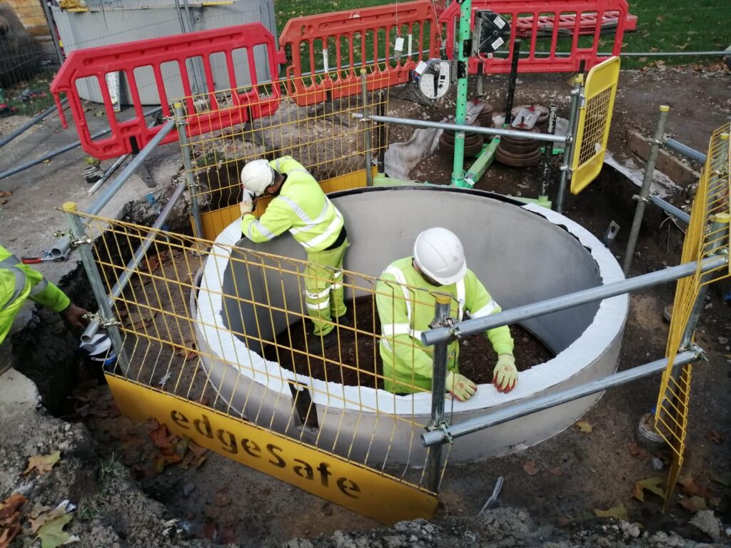 Manhole construction & sewer connection
