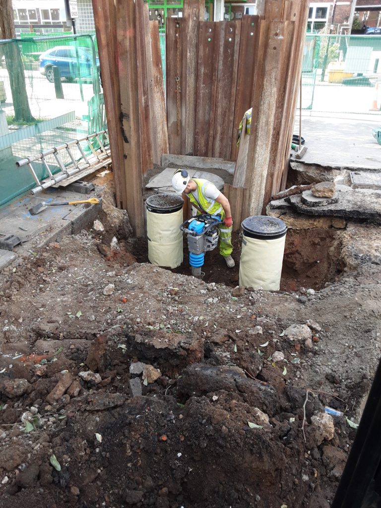Sewer connection, backdrop manholes & connection to an existing Thames Water chamber